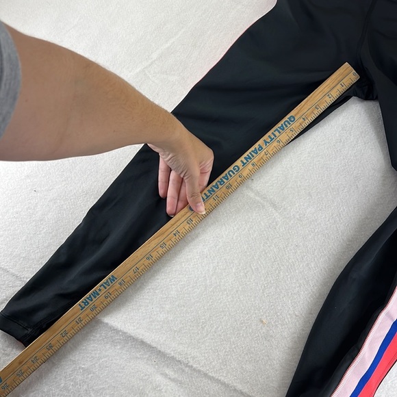 Nike Dri Fit Leggings Pants Black Red Womens Size M Athletic Workout Active - Picture 2 of 9